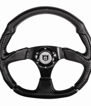 Pro Armor Force Steering Wheel - 13" Circle (Black w/Red stitching)