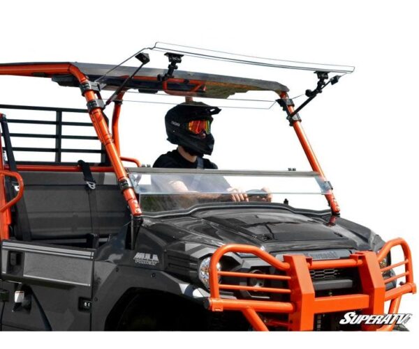 SuperATV - Kawasaki Mule Pro FXT Scratch Resistant Flip Windshield