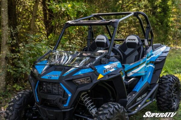 SuperATV Polaris RZR XP Turbo Flip Down Windshield - Image 4